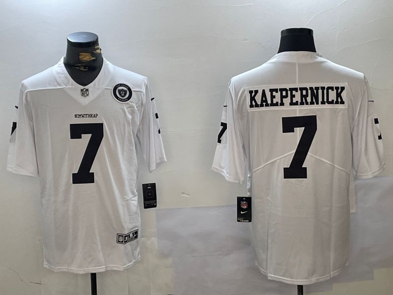 Men Oakland Raiders #7 Kaepernick White 2024 Nike Vapor Limited NFL Jersey style 1->new england patriots->NFL Jersey